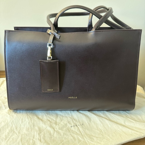 MEDIUM CAROLYN TOTE BAG IN BROWN - Picture 3 of 8